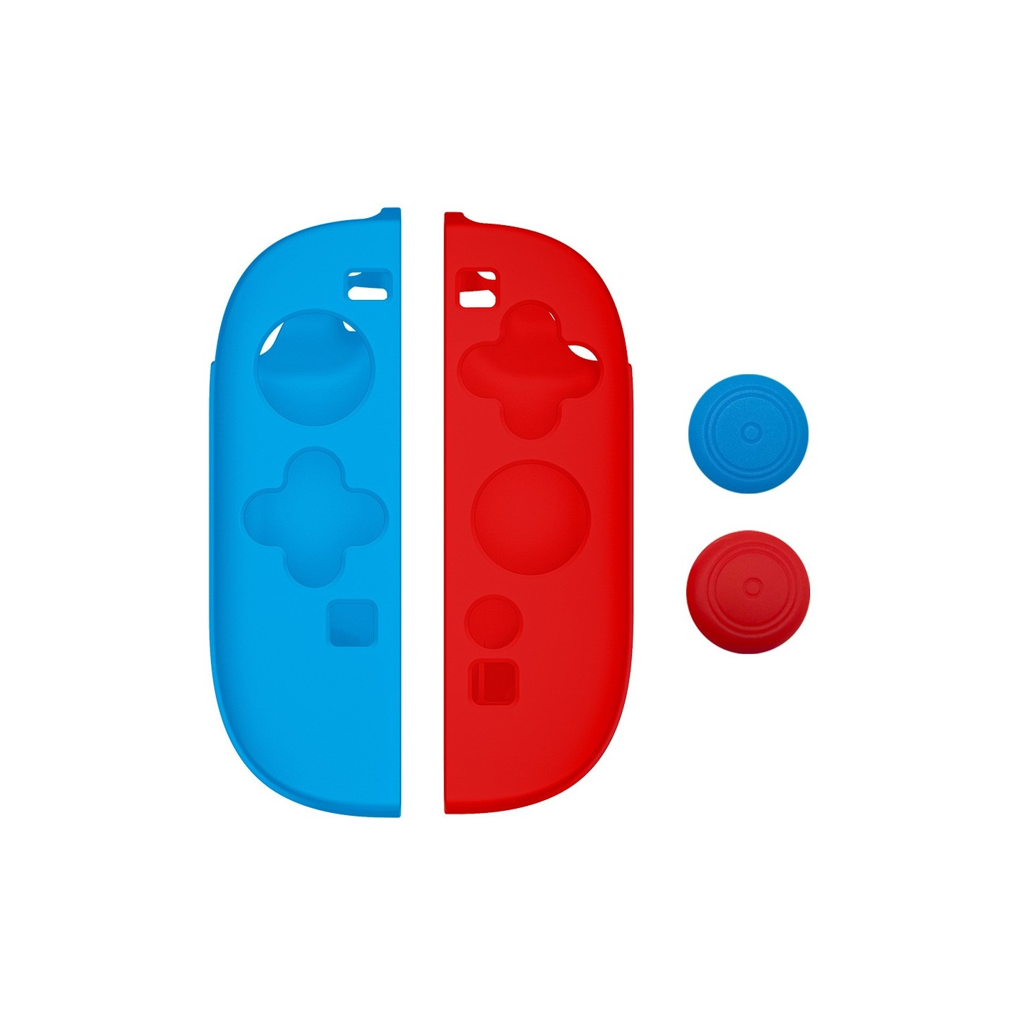1 pari yhteensopivaa Nintendo Switch 2 -ohjainten kanssa, kotelon suojaus 2 suojusta - Punainen/sininen