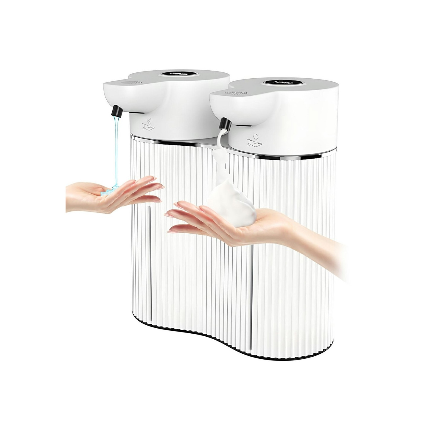 Dual Soap Dispenser Automatic Soap Pump Touchless Hand Wash for Foam + Drop