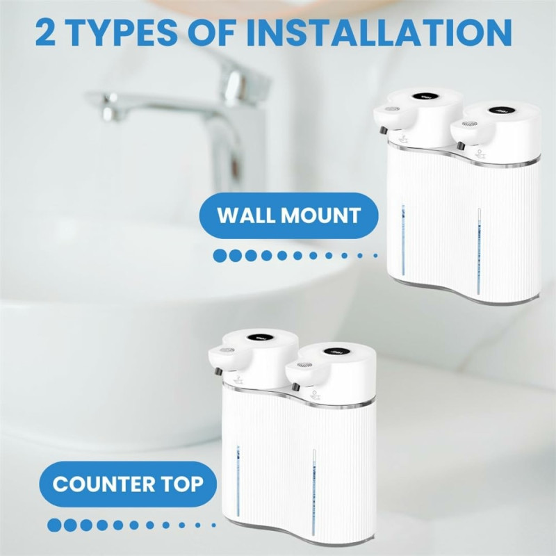 Dual Tvålautomat Automatisk tvålpump beröringsfri handtvätt för Skum + droppe