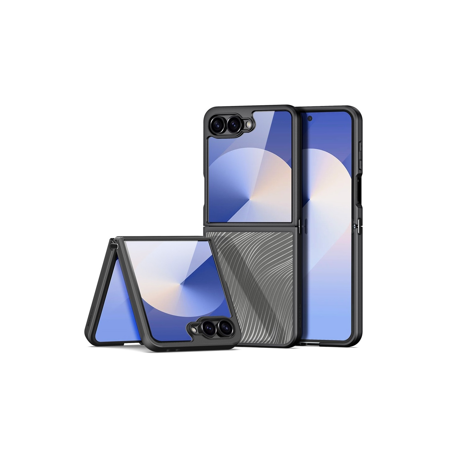 Til Samsung Galaxy Z Flip7 5G Etui DUX DUCIS Aimo-serien Telefoncover REACH-certificeret - Sort