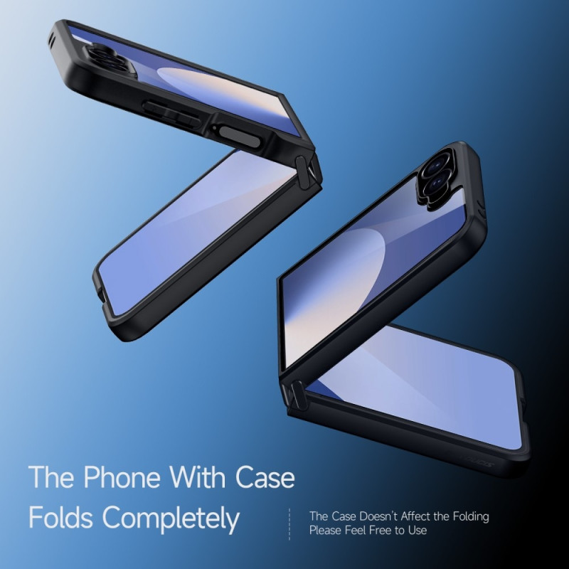 For Samsung Galaxy Z Flip7 5G Case DUX DUCIS Aimo Series Phone Cover REACH Certification - Black