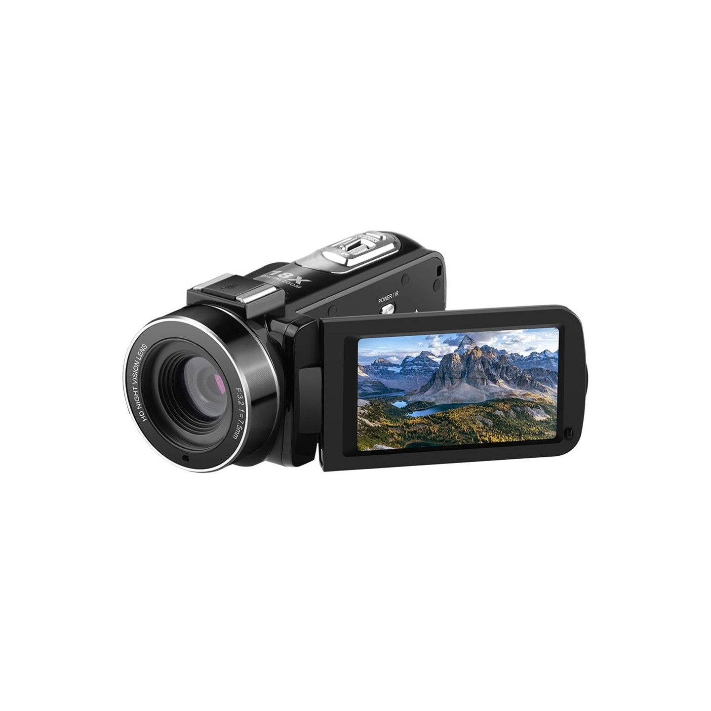 Videokamera ORDRO B320 3" IPS Infrarødt nattsyn 18X zoom 30MP digitalkamera