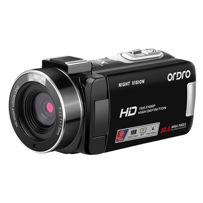 Video Camera ORDRO B320 3" IPS Infrared Night Vision 18X Zoom 30MP Digital Camera