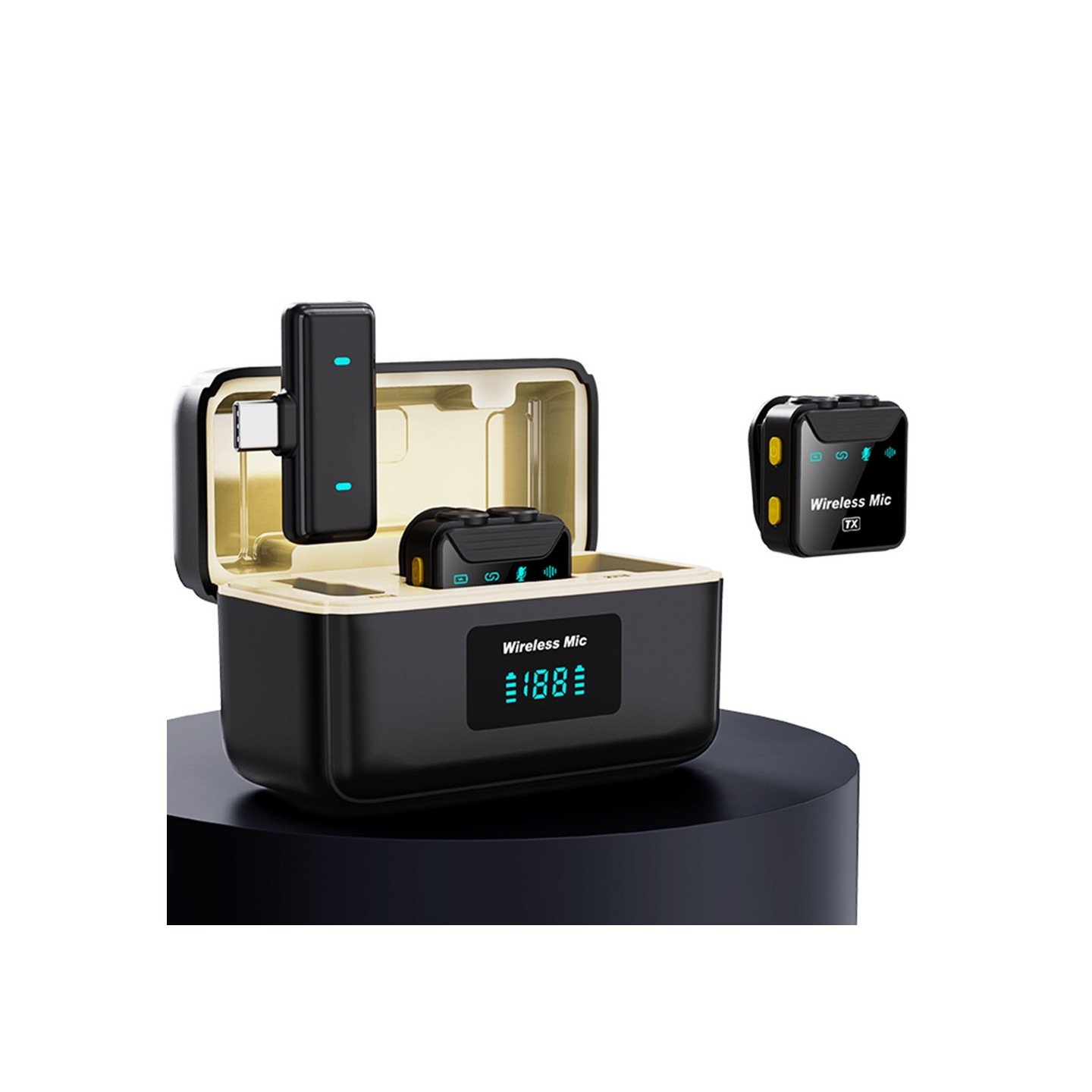 SX23 USB-C Mikrofon Lavalier Støjreducerende Trådløs 2 Mikrofoner + 1 Modtager