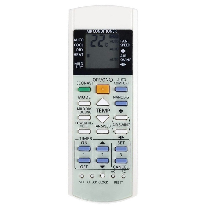 Erstatning fjernkontroll for A75C3706 Panasonic Air Conditioner