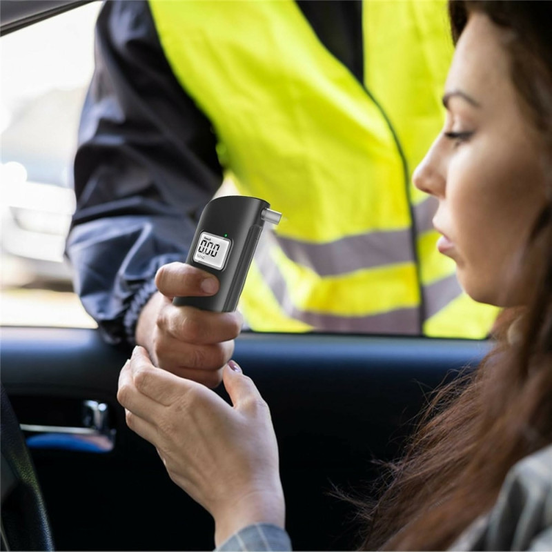 MR689 Alkoholmätare Alkoholmätare Hög precision BAC-detektor Vitt LED-ljus