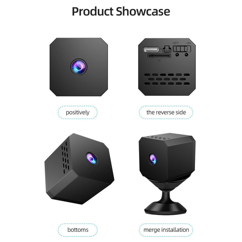 Sikkerhedskamera Nattesyn Overvågning Trådløs Bevægelsesdetektion Fjernvisning