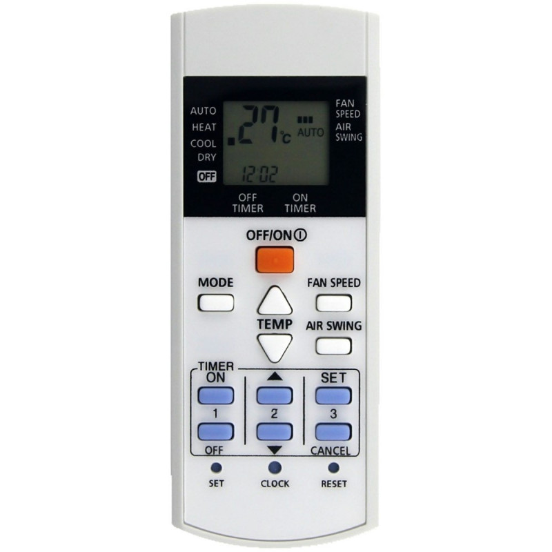 Erstatning fjernkontroll for A75C3623 Panasonic Air Conditioner