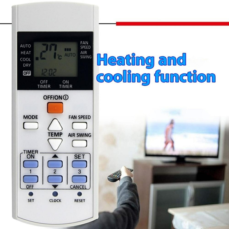 Erstatning fjernkontroll for A75C3623 Panasonic Air Conditioner