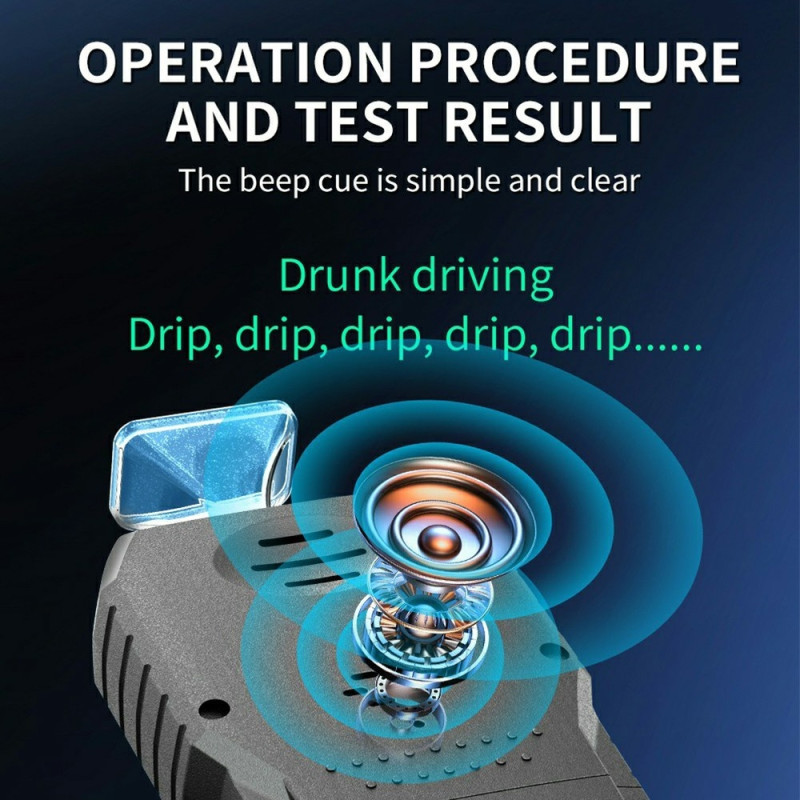 Alkomätare Högprecisions Alkoholtestare Digital Alkomätare med Röstmeddelande