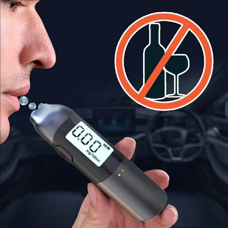 MR702 Alkoholmåler med høj præcision, LCD-display, digital alkoholmåler med stemmeudsendelse