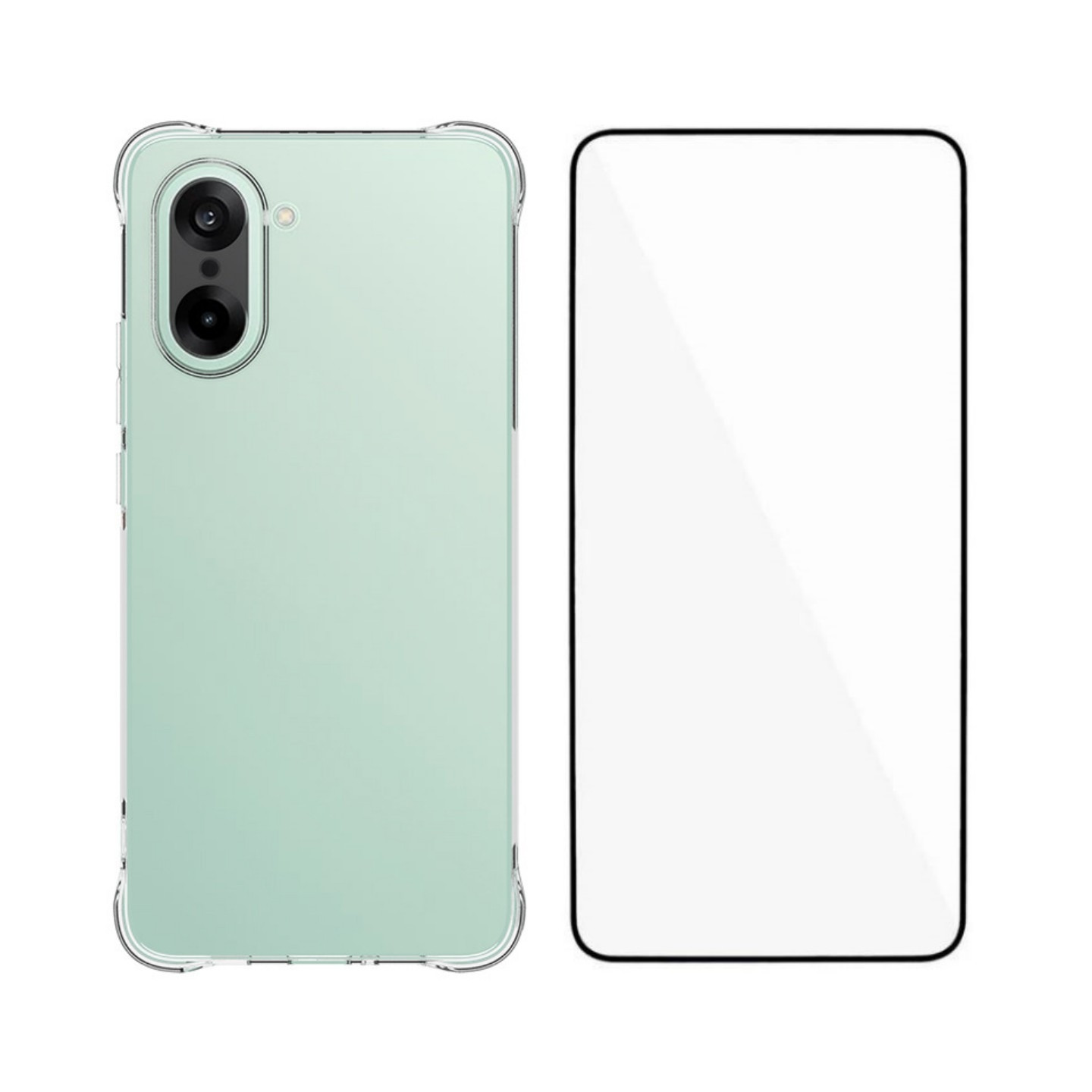 OnePlus Nord CE5 5G Kuori TPU-puhelimen suojakuori karkaistulla lasisuojalla