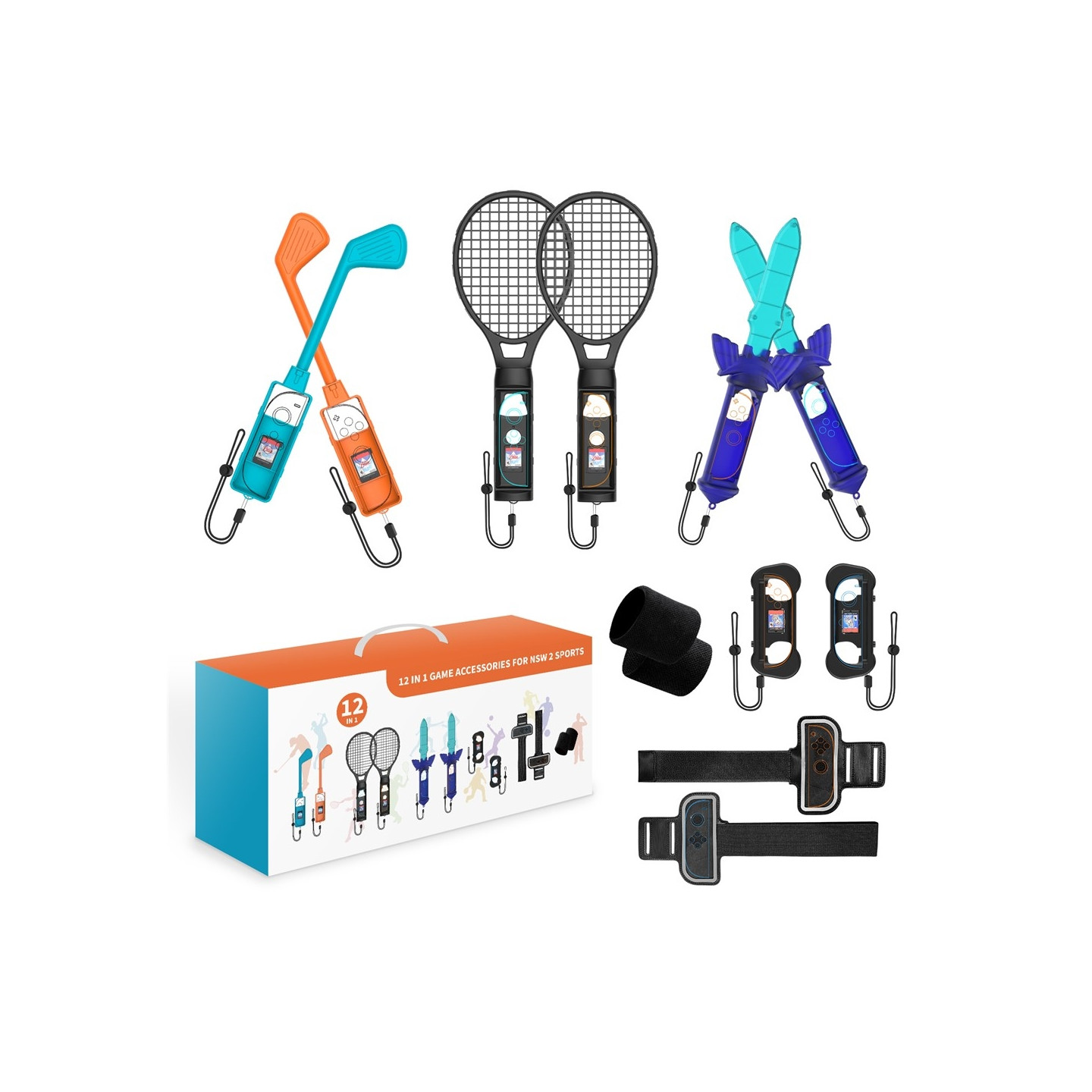 JYS-NS2277 Yhteensopiva Nintendo Switch 2 -urheilupelilisävarusteiden kanssa 12 yhdessä