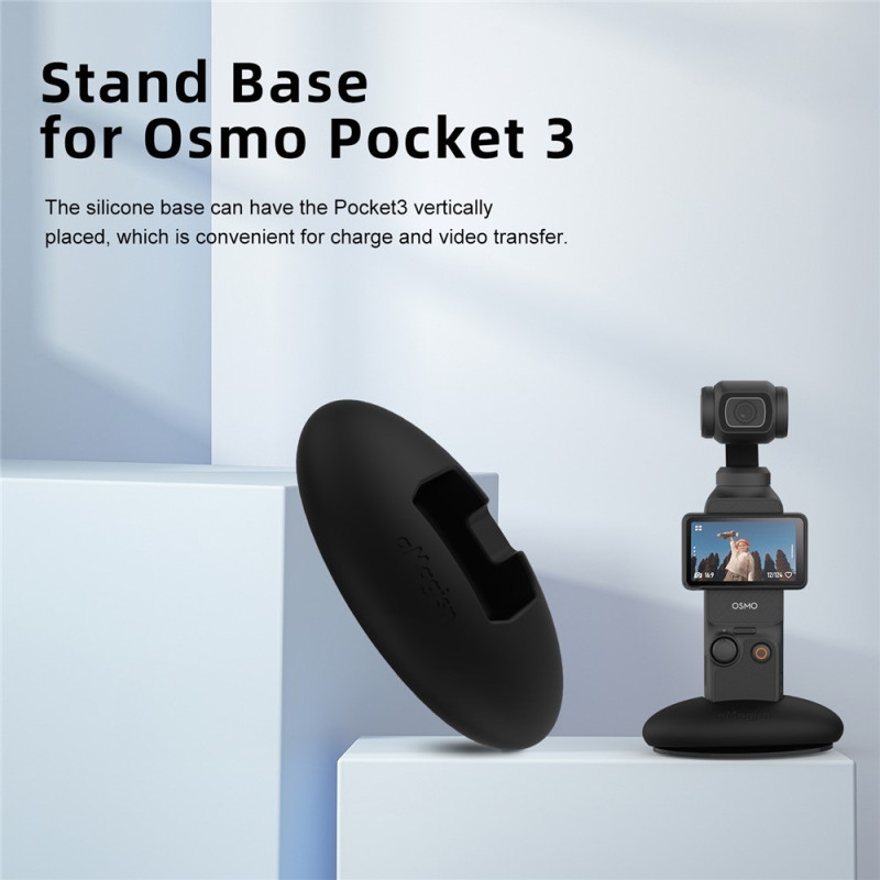 AMAGISN DJI Osmo Pocket 3 -kameran silikonipohjainen jalustateline, itseliimautuva