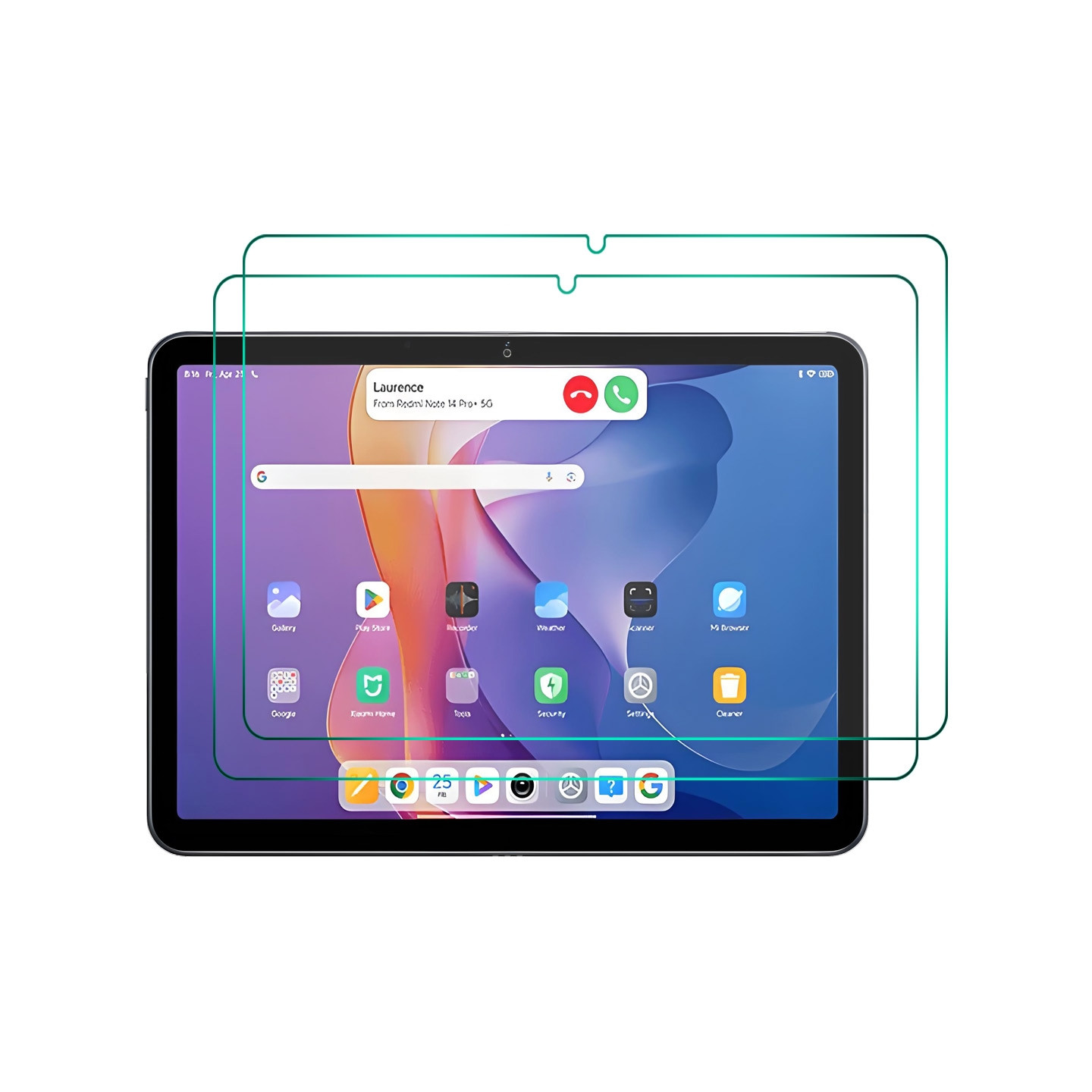 For Xiaomi Redmi Pad 2 Skærmbeskytter ENKAY 9H Høj Aluminium-silicium Glasfilm 2-pack
