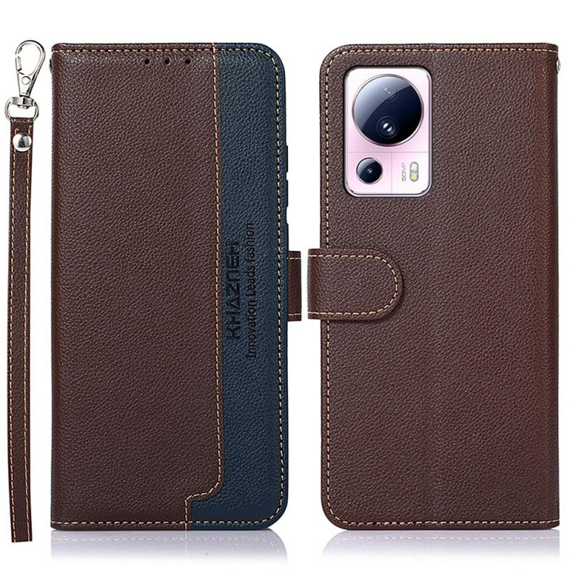 KHAZNEH Phone Cover to Xiaomi 13 Lite / Xiaomi Civi 2 - Brown/Blue