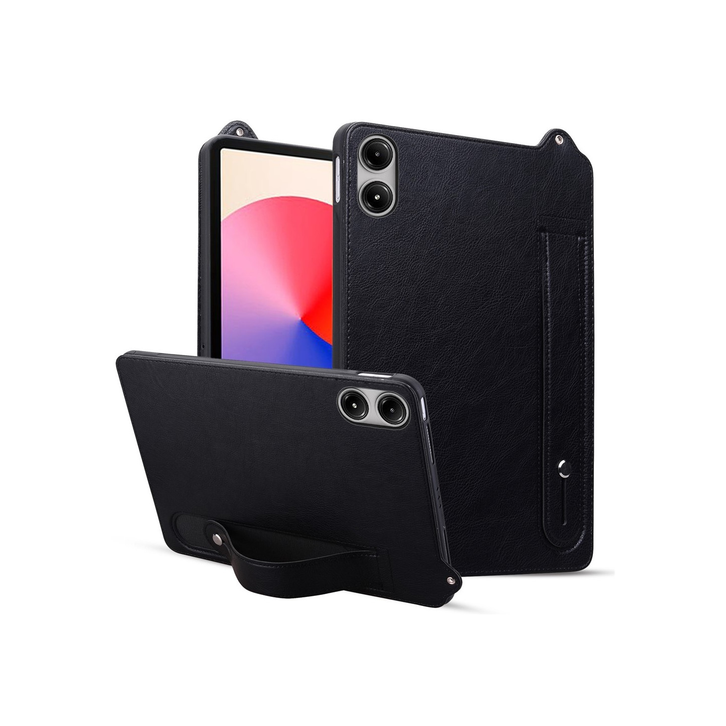 For Xiaomi Redmi Pad 2 Case Hand Strap Kickstand Tablet Cover - Black