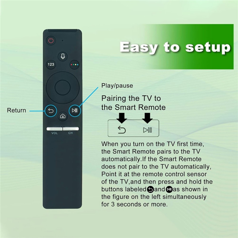 Voice-activated infrared TV remote control Replacement for BN59-01266A For Samsung TV