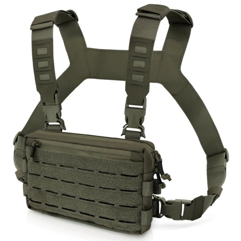 Tactical Vest Chest Bag Oxford Cloth Bag Hunting Molle Survival Bag - Grass