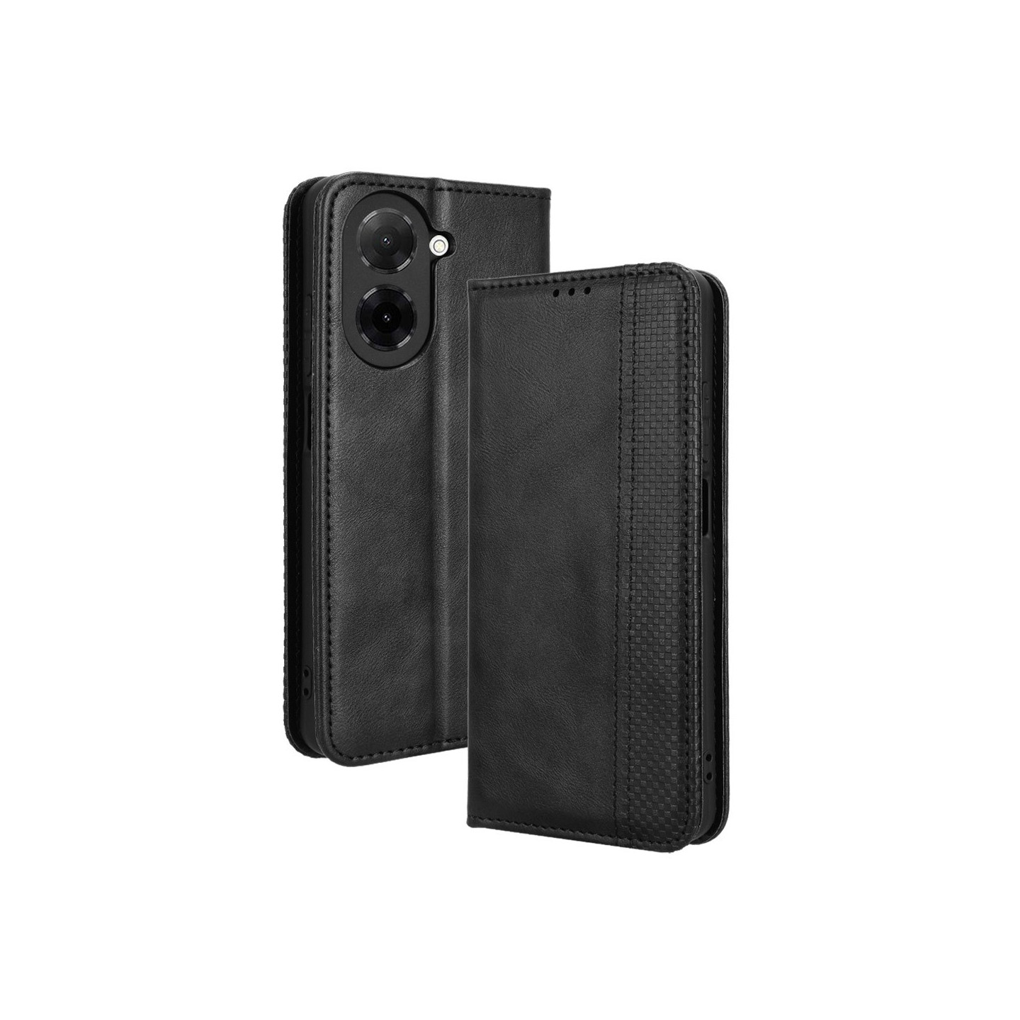 Xiaomi Redmi A5 4G Stand Phone Case Full Protection Wallet Cover - Black