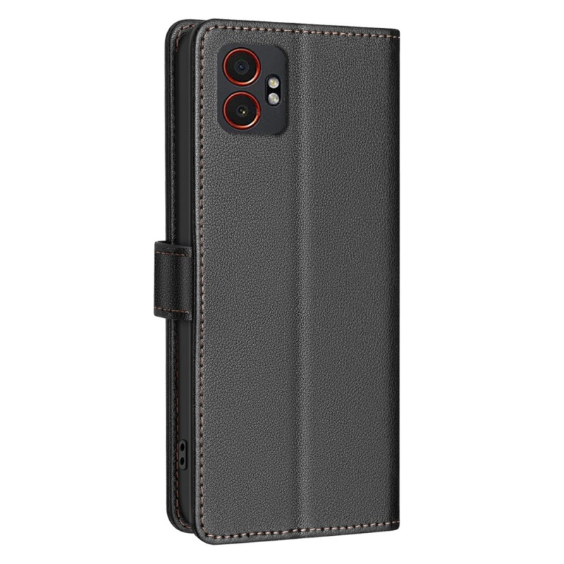 BINFEN COLOR For Samsung Galaxy XCover7 Pro Lommebok RFID-blokkerende Telefondeksel