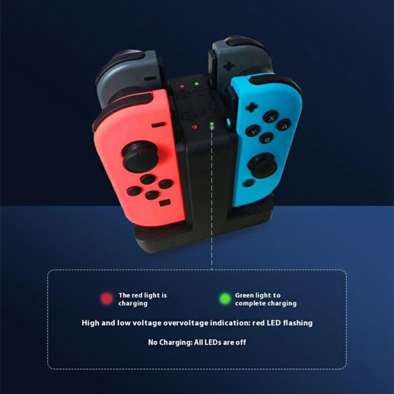Yhteensopiva Nintendo Switch Pro Charging Dock 4 -ohjainten pikalatauksen kanssa