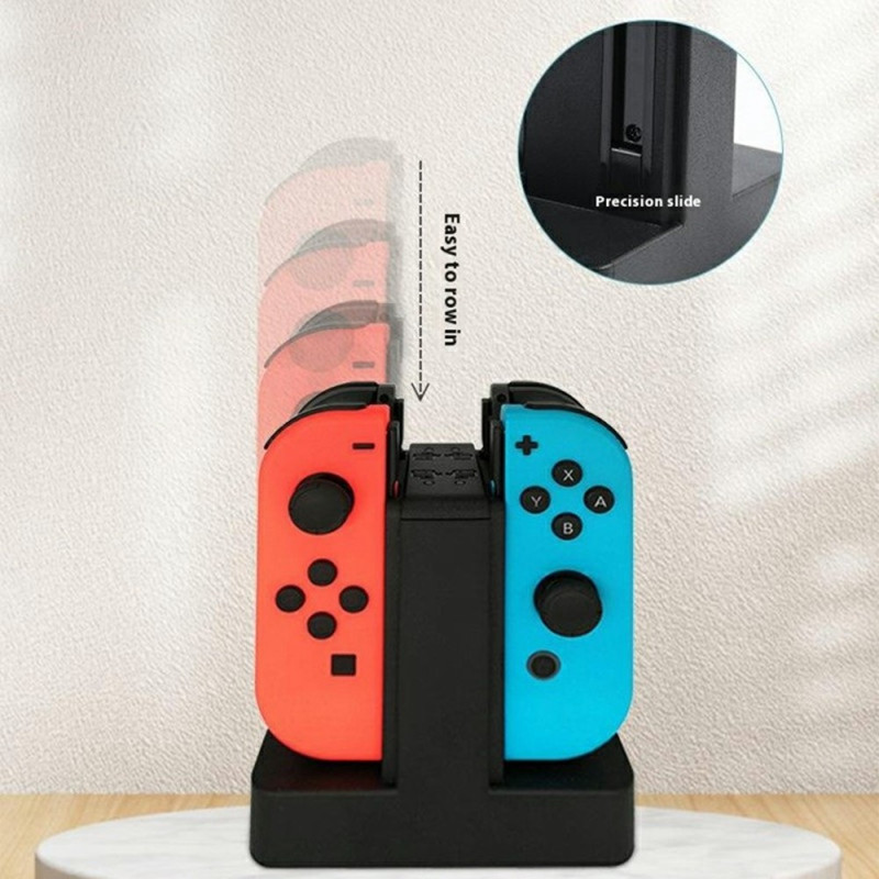 Kompatibel med Nintendo Switch Pro Laddningsdocka 4 Kontroller Snabbladdning