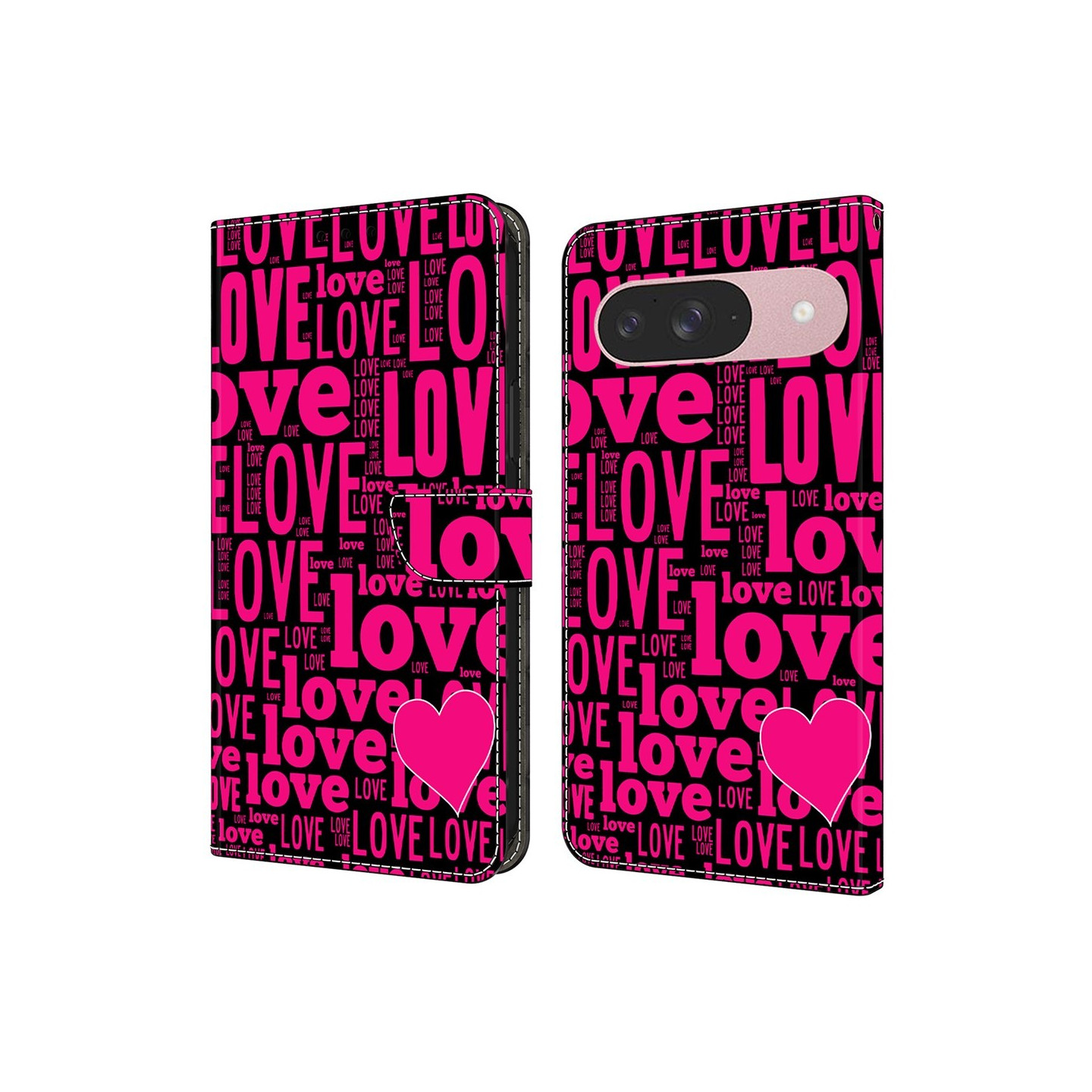 Til Google Pixel 10 Pro / 10 / 9 Pro / 9 Lommebok Dekket Mønstertrykt PU-lær Flip Stativ Mobildeksel