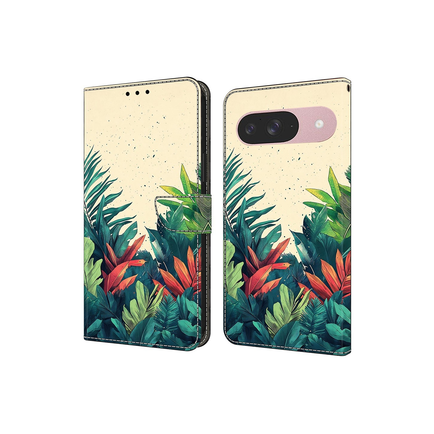 Til Google Pixel 10 Pro / 10 / 9 Pro / 9 Plånboksfodral Mønstertrykt PU-læder Flip Stativ Mobilcover