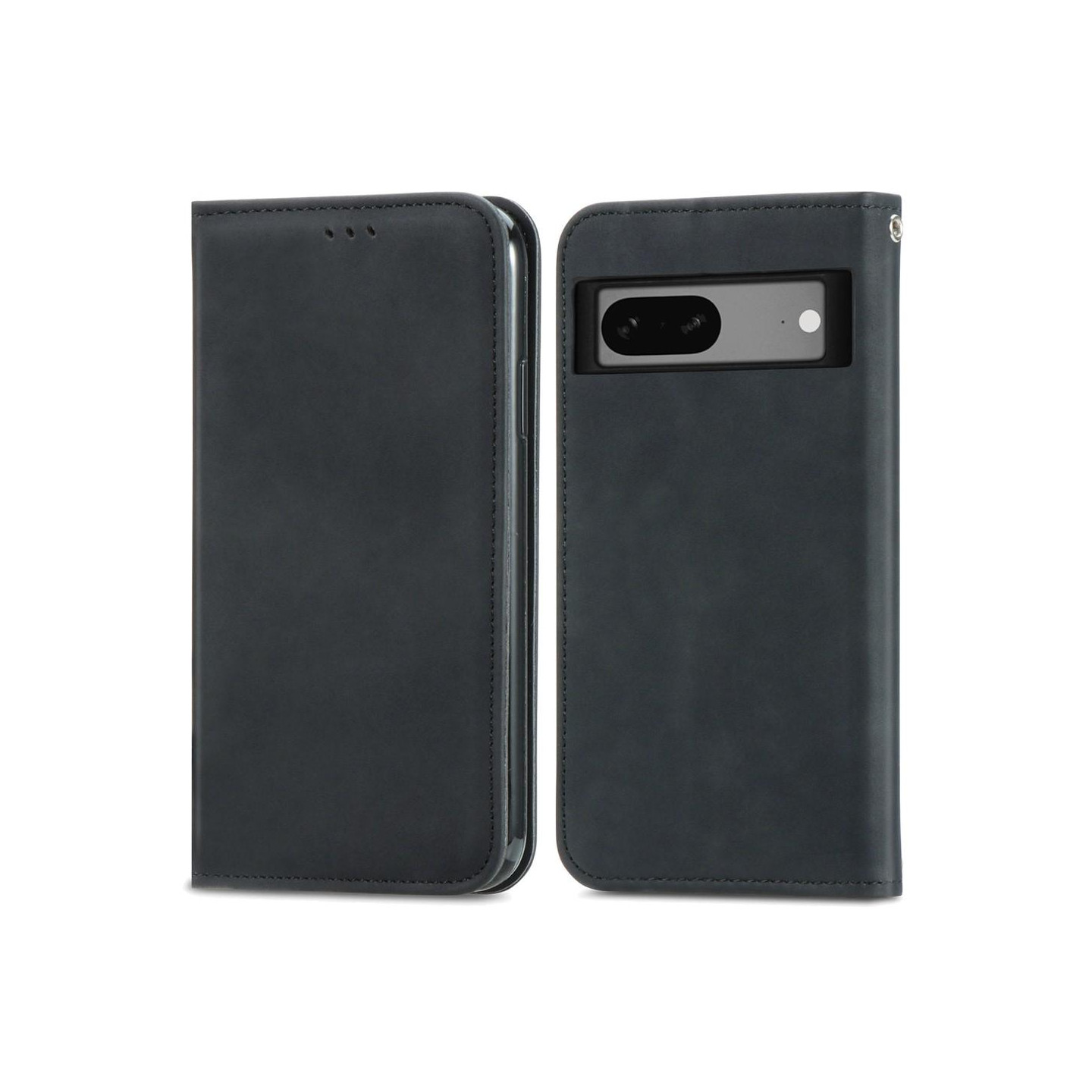 Google Pixel 7a telefoncover med kortspor tegnebog - sort