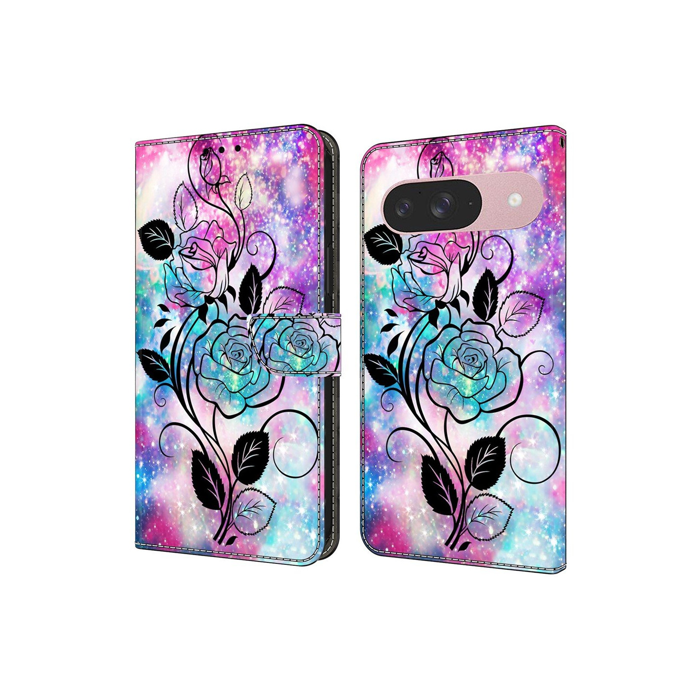 Til Google Pixel 10 Pro / 10 / 9 Pro / 9 Plånboksfodral Mønstertrykt PU-læder Flip Stativ Mobilcover