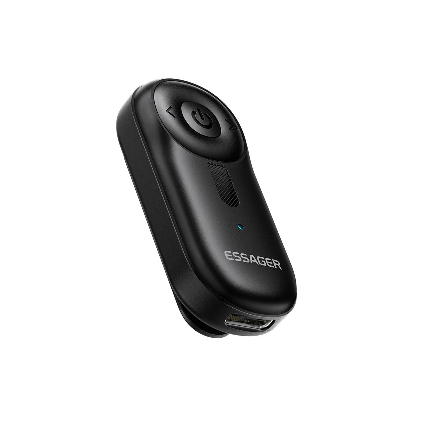 ESSAGER Audio Receiver Wireless Transmitter with Microphone Clip-On Bluetooth Adapter
