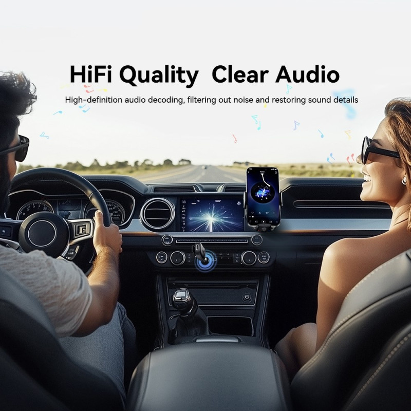 ESSAGER-äänivastaanotin, langaton lähetin, jossa mikrofonikiinnitteinen Bluetooth-sovitin