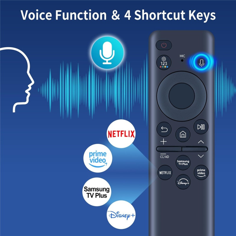 TV Remote Control Replacement BN59-01432A For Samsung TV Solar Powered Voice Function
