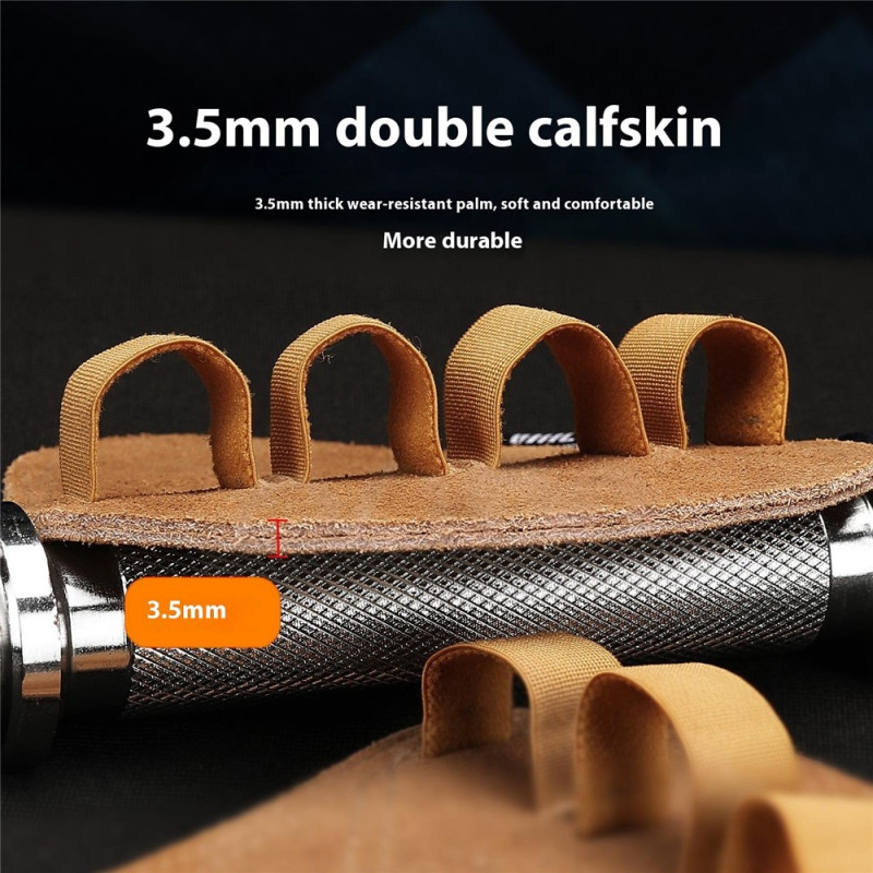 Leuanvetotangot nahkaiset kämmenesuojat kuntokäsineet painonnostoon