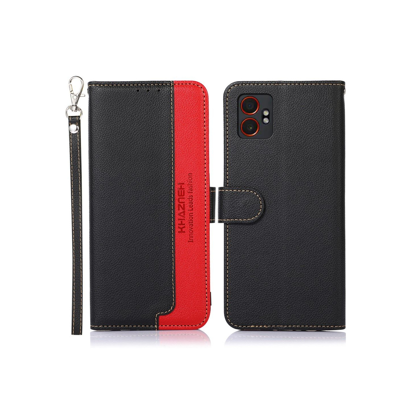 Samsung Galaxy XCover7 Pro Suojakotelo Varustettu Lompakkomallinen PU-nahkakotelo Hihnalla