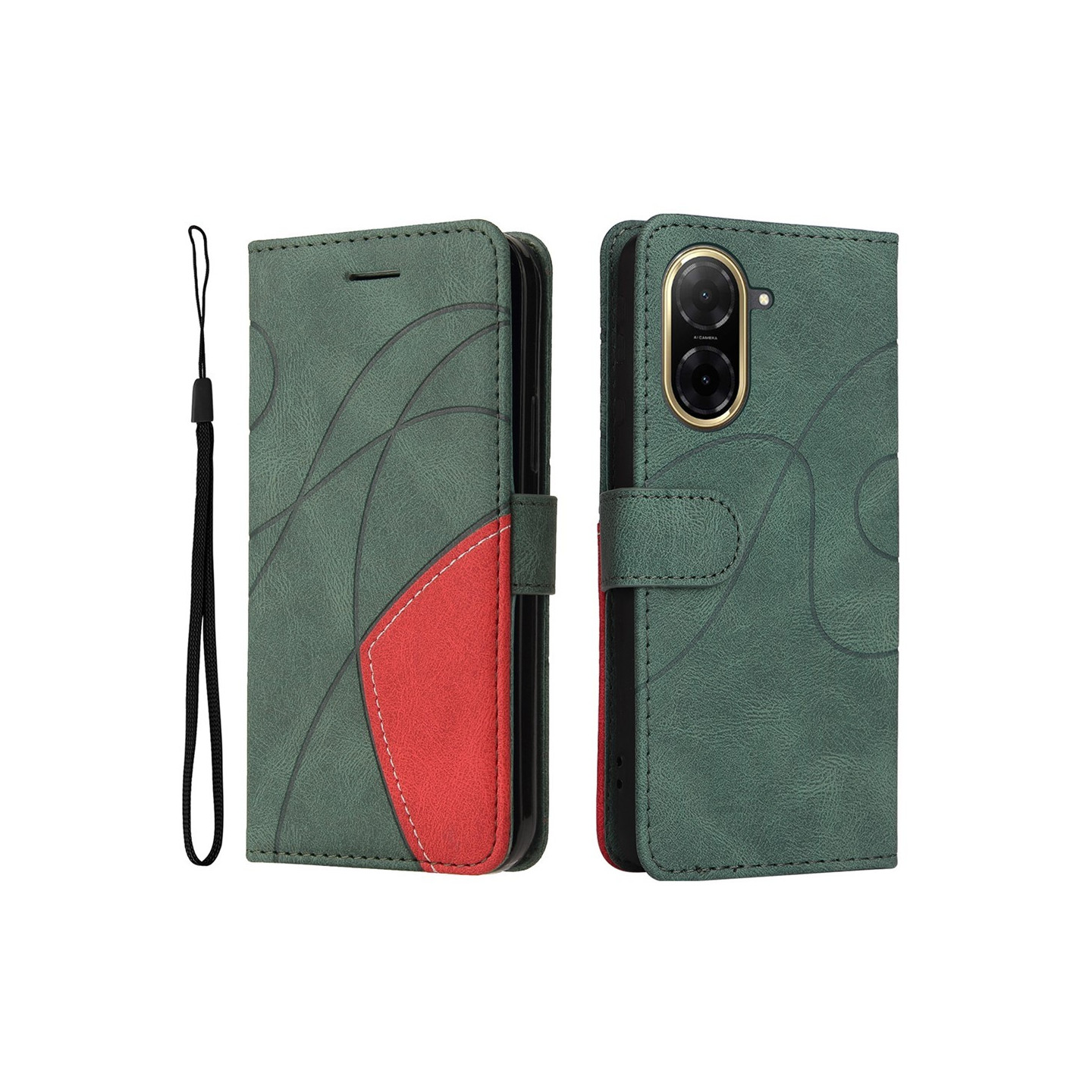 Til Xiaomi Redmi A5 4G KT-serie-1 dobbeltfarve tegnebog