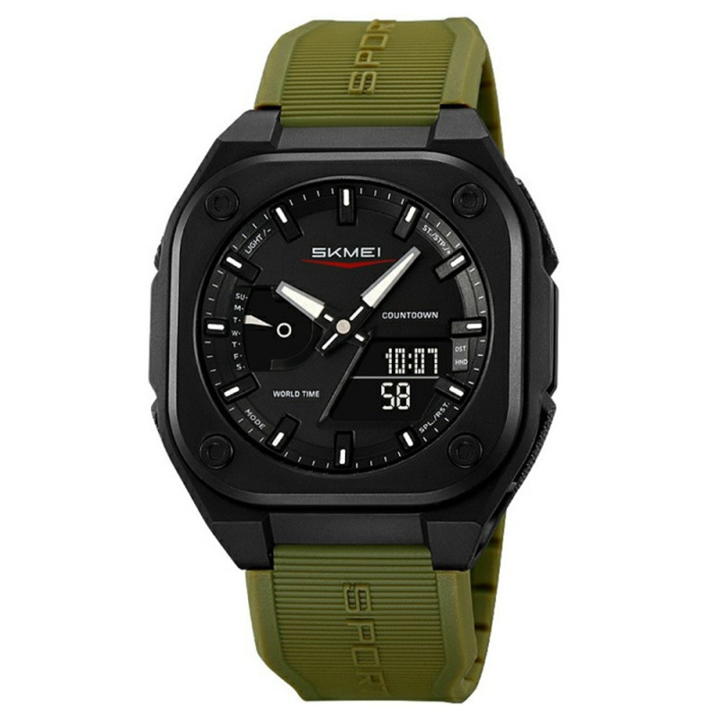 SKMEI Digital Elektronisk Armbåndsur 50M Vandtæt - Army