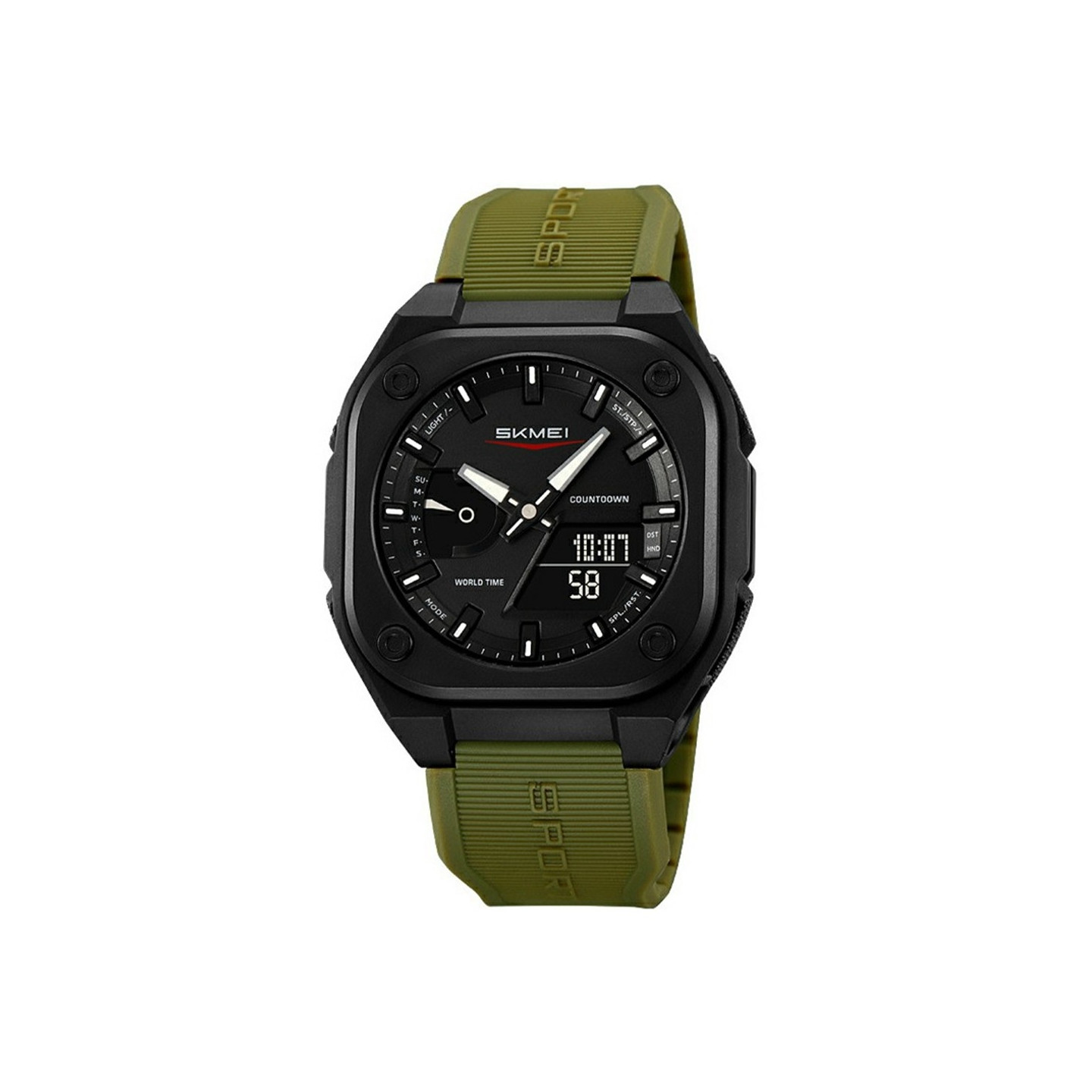 SKMEI Digital Electronic Wristwatch Watch 50M Waterproof - Army