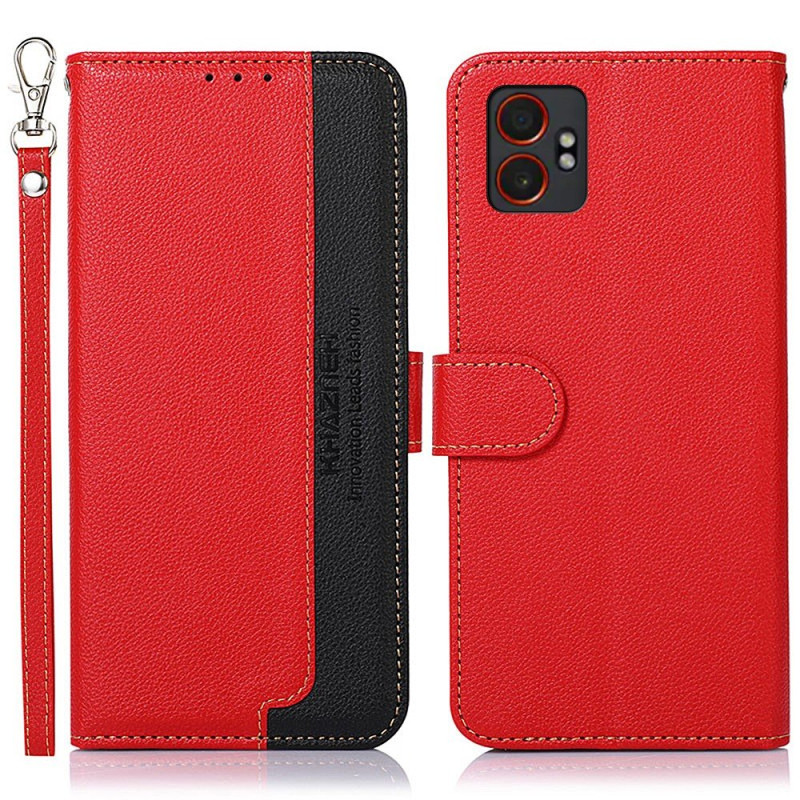 For Samsung Galaxy XCover7 Pro Case Wallet PU Leather Phone Cover with Strap