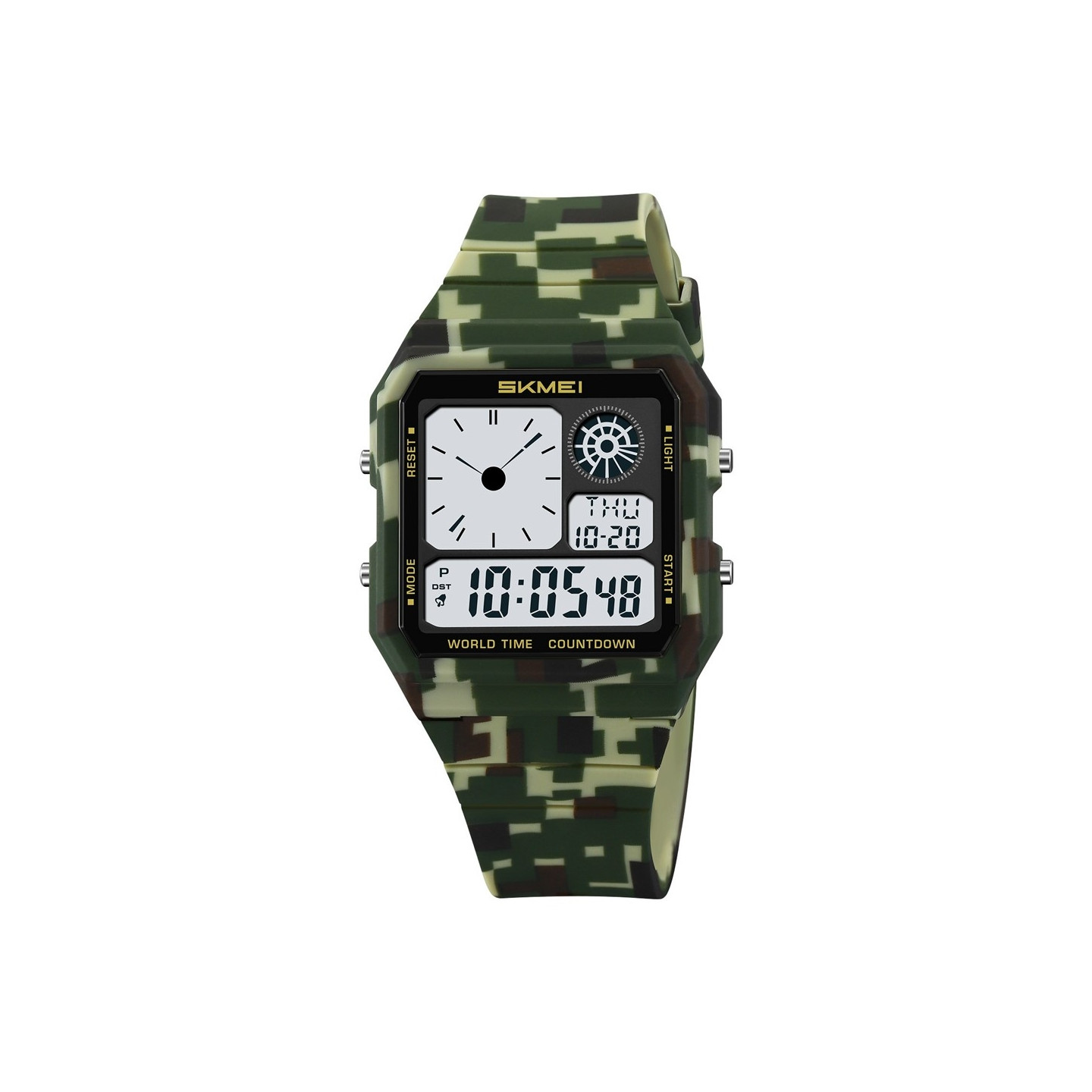 SKMEI Digital Elektronisk Armbåndsur Ur Baggrundsbelysning - Camouflage