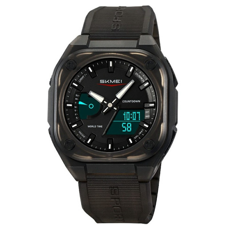 SKMEI Digital Electronic Wristwatch Watch 50M Waterproof -Transparent Black