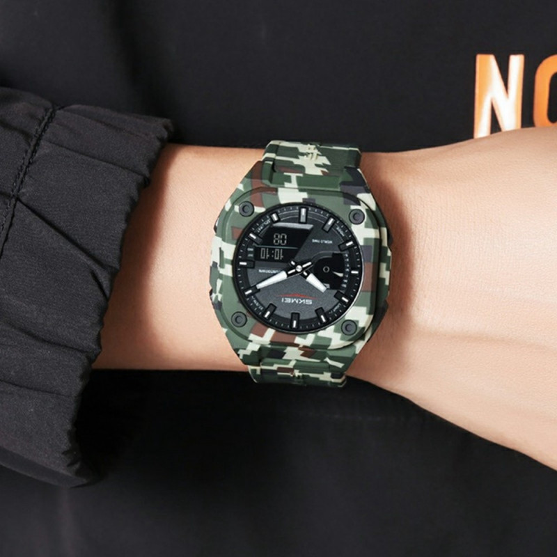 SKMEI Digital Electronic Wristwatch Watch 50M Waterproof - Camouflage