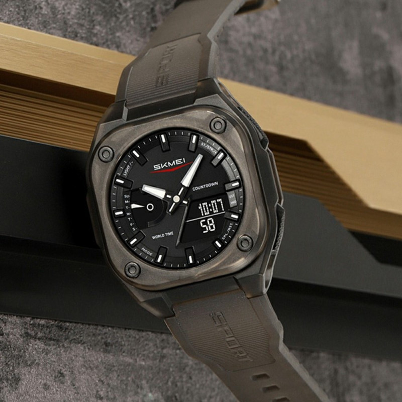 SKMEI Digitaalinen Elektroninen Rannekello 50M Vedenpitävä - Läpinäkyvä Musta