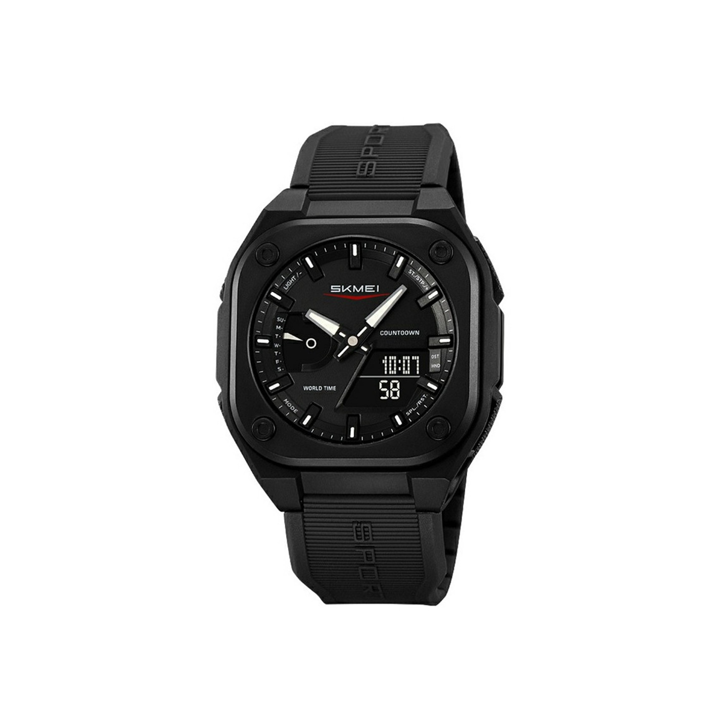 SKMEI Digitaalinen Elektroninen Rannekello 50M Vedenpitävä - Musta