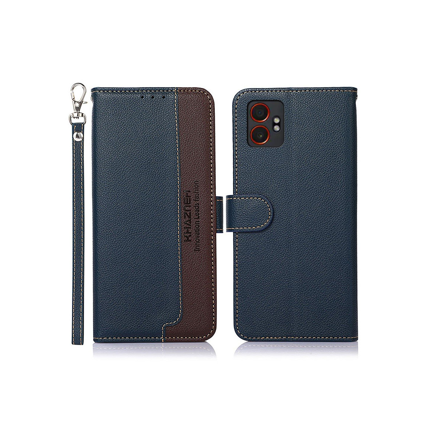 Til Samsung Galaxy XCover7 Pro Etui pungcover i PU-læder med rem