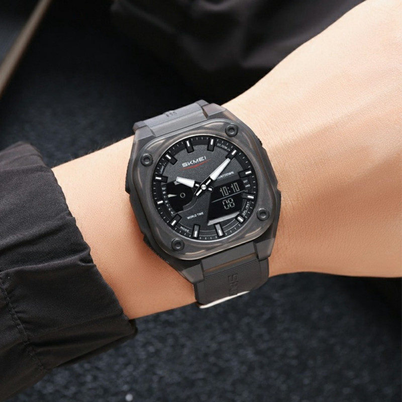 SKMEI Digital Elektronisk Armbåndsur 50M Vandtæt - Sort