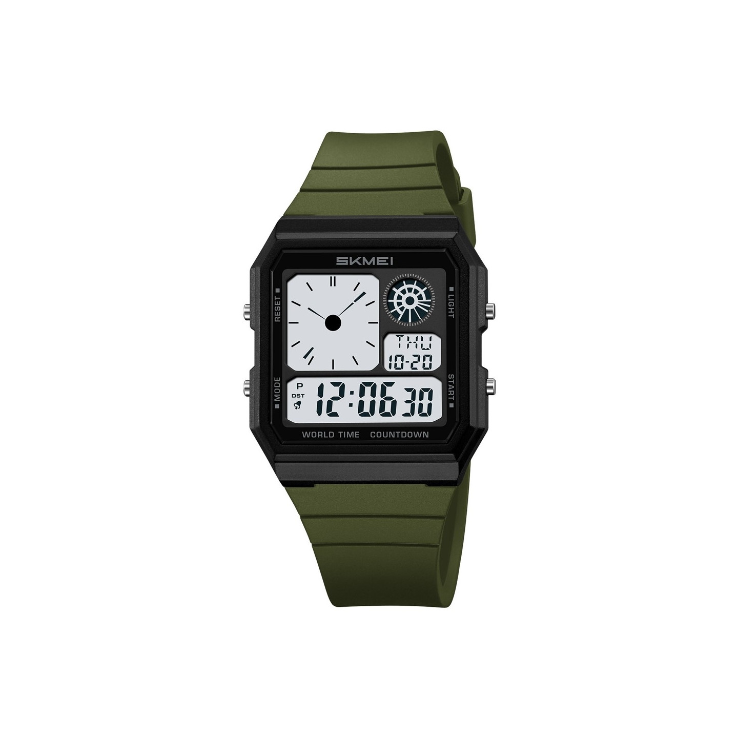 SKMEI Digital Electronic Wristwatch Clock Backlight - Army