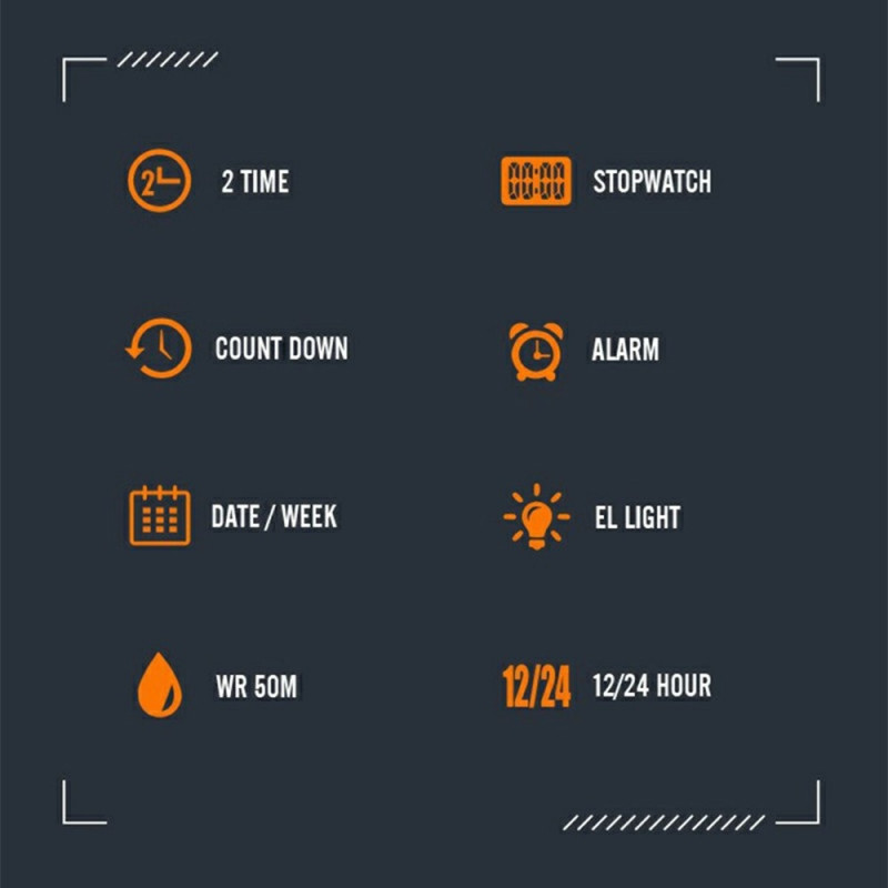 SKMEI Digital Electronic Wristwatch Clock Waterproof Countdown - Army