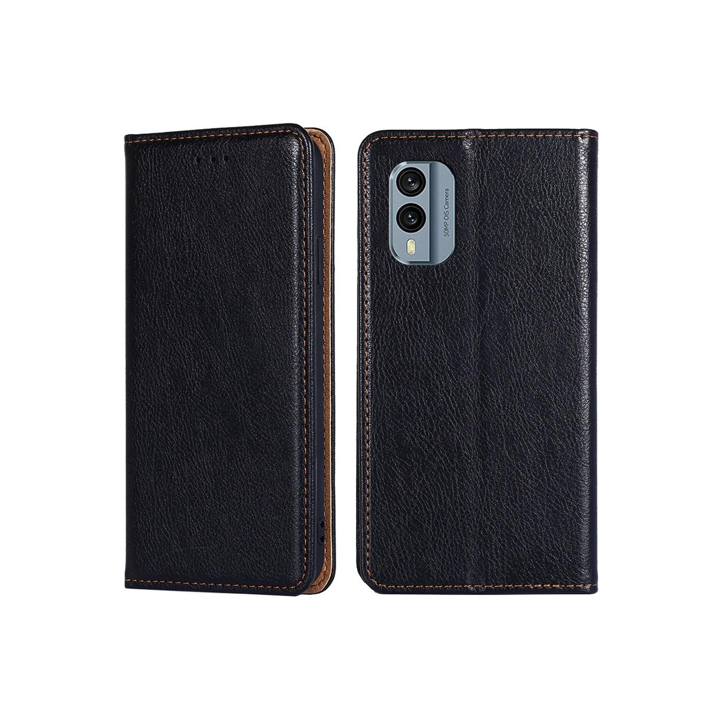 Nokia X30 5G Stand Phone Case Full Protection Wallet Cover - Black